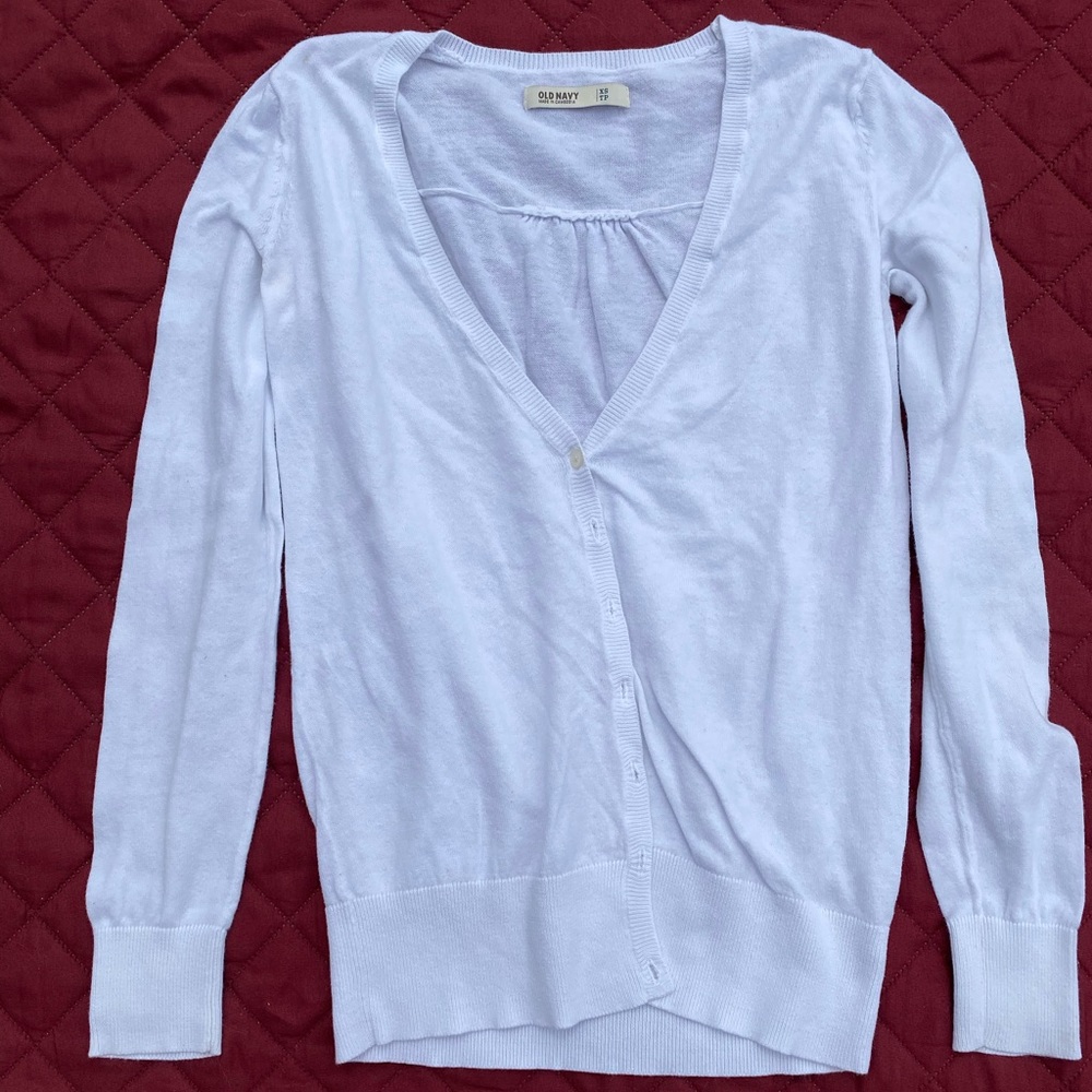 Old navy white cardigan